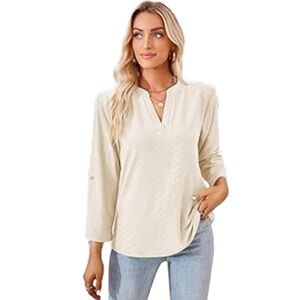 NEW Satin Lightweight Textured Blouse Size Small